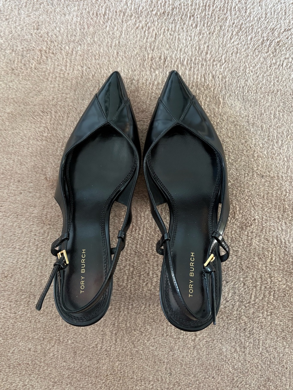 Tory Burch Black Slingbacks